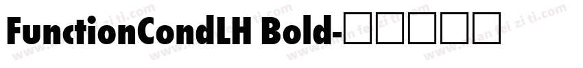 FunctionCondLH Bold字体转换
